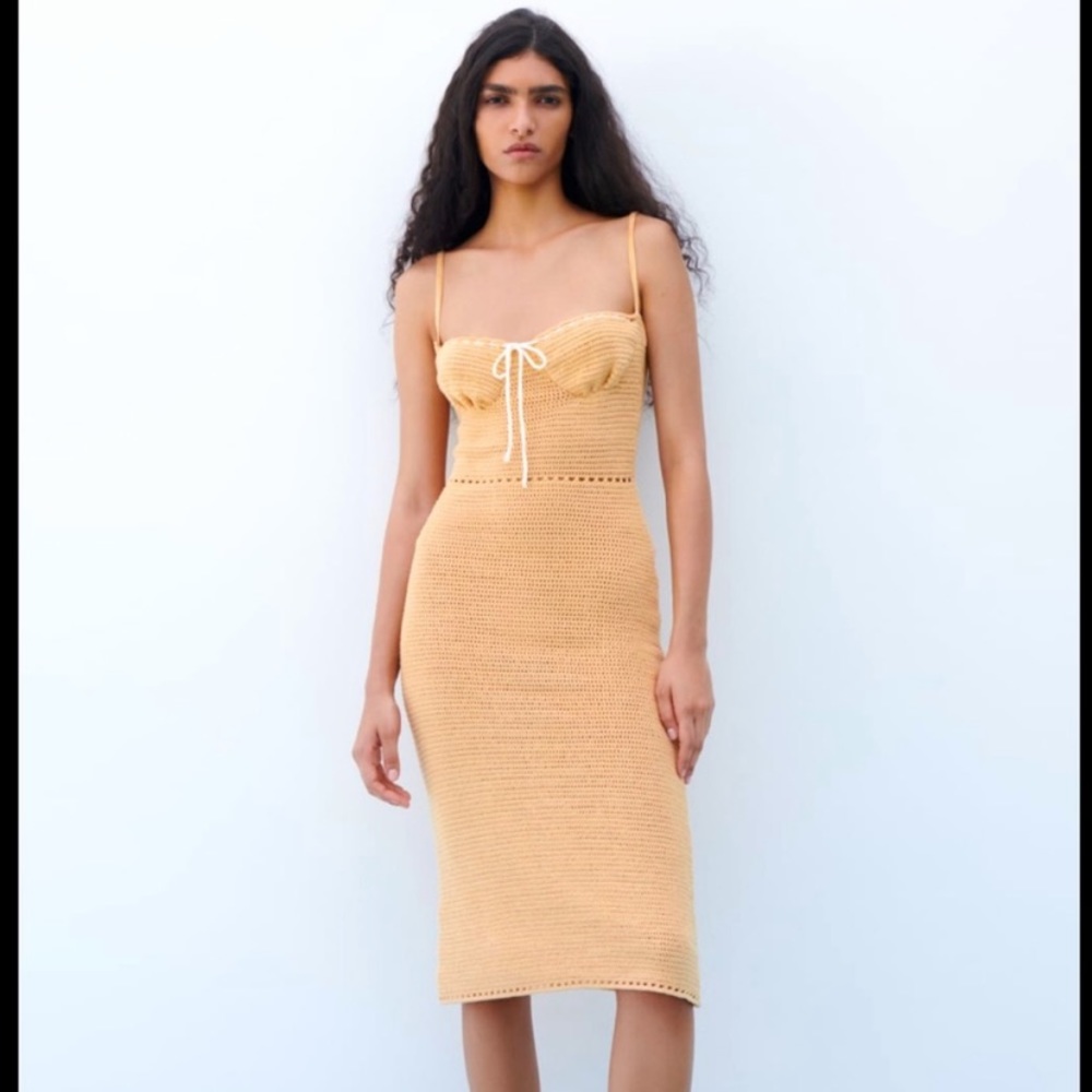 Zara crochet midi dress